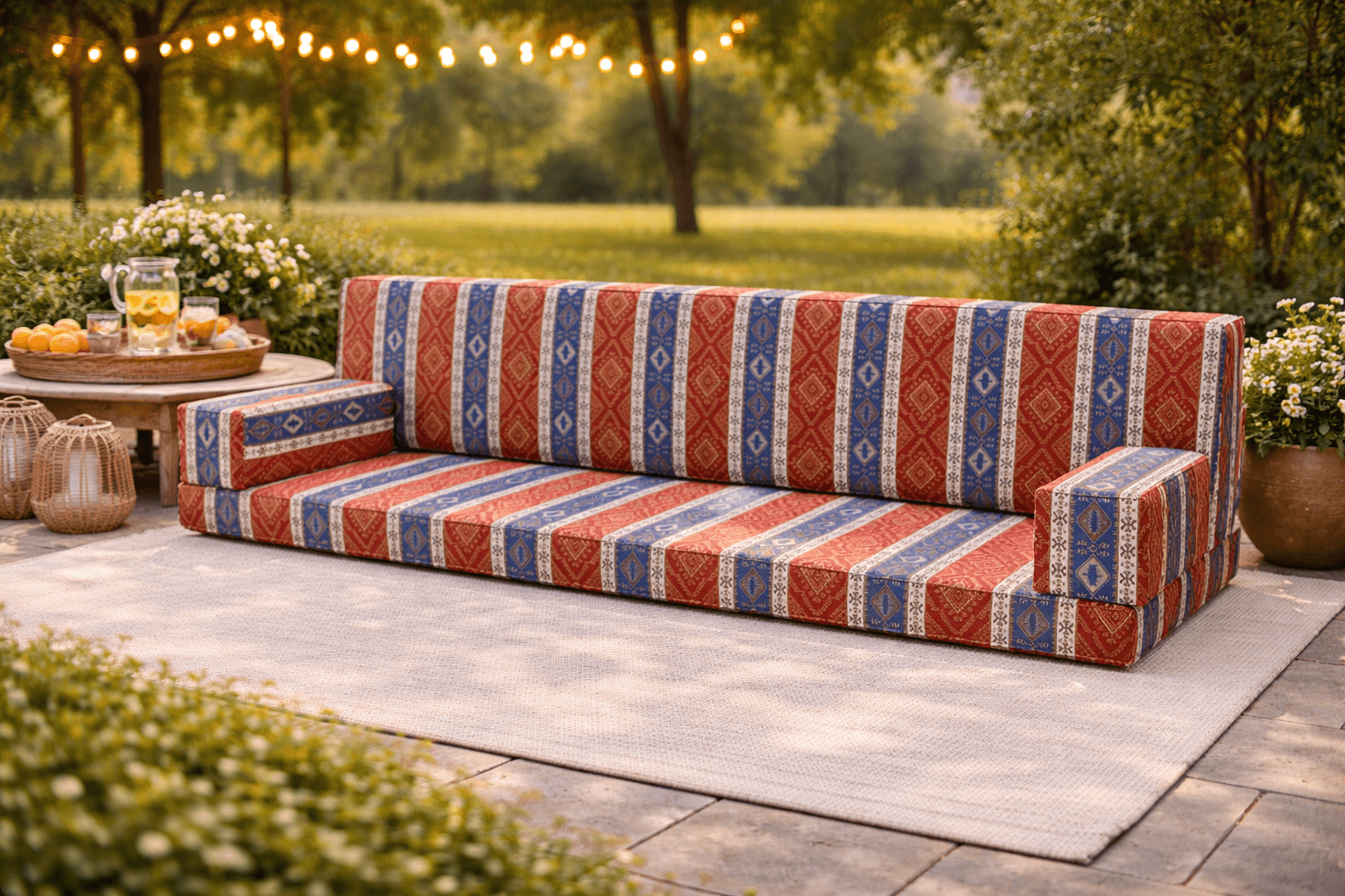 Türk Kilim Desenli Kanepe Yastığı