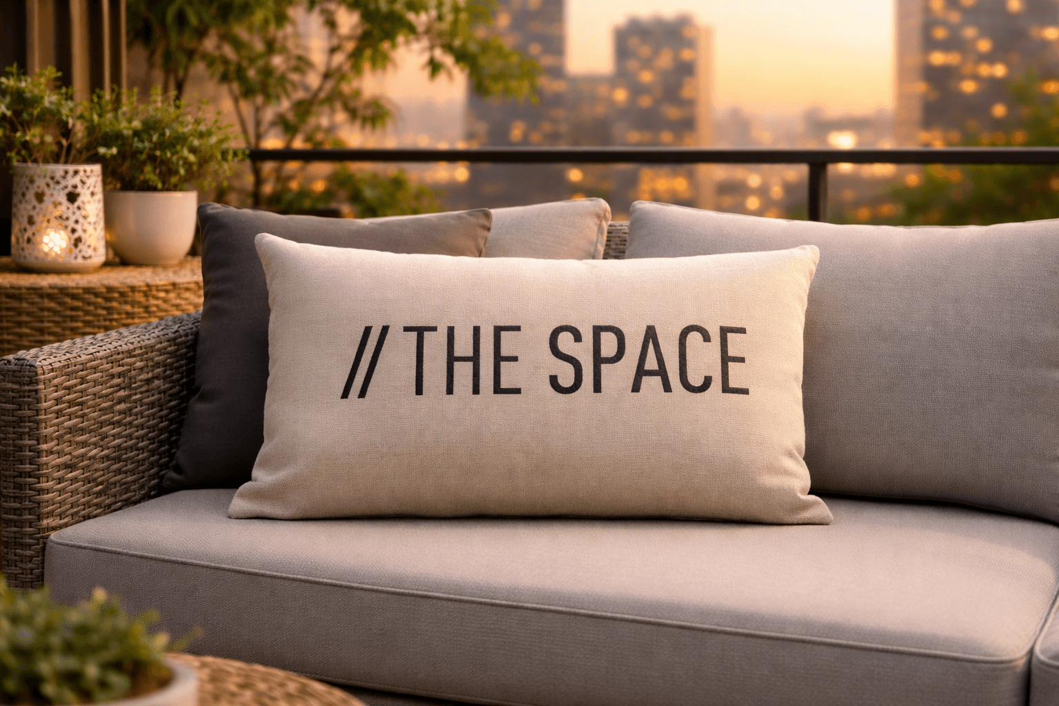 THE Space Minder baskılı minder görseli