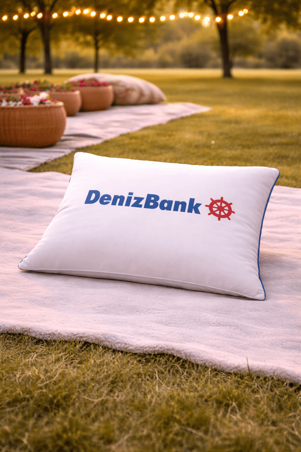 Deniz Bank Minder Açık Alan baskılı minder görseli